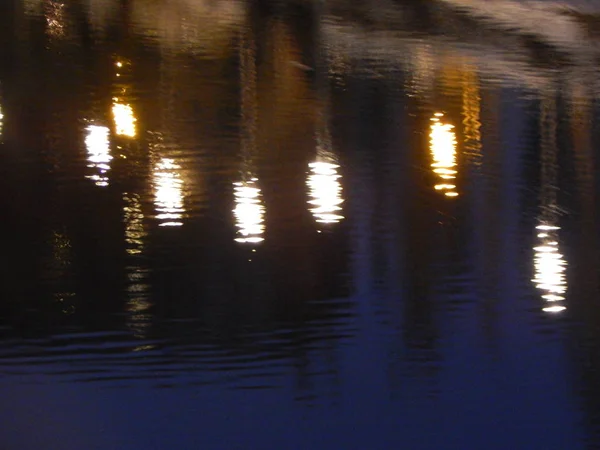 Iluminación Las Luces Noche Ciudad —  Fotos de Stock