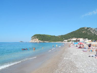 Petrovac, Karadağ - 7 Eylül 2014. Sokaktaki insanlara.