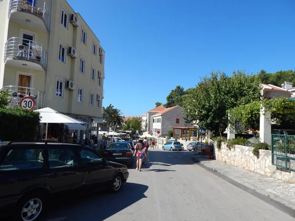 Petrovac Montenegro Septiembre 2014 Gente Las Calles — Foto de Stock
