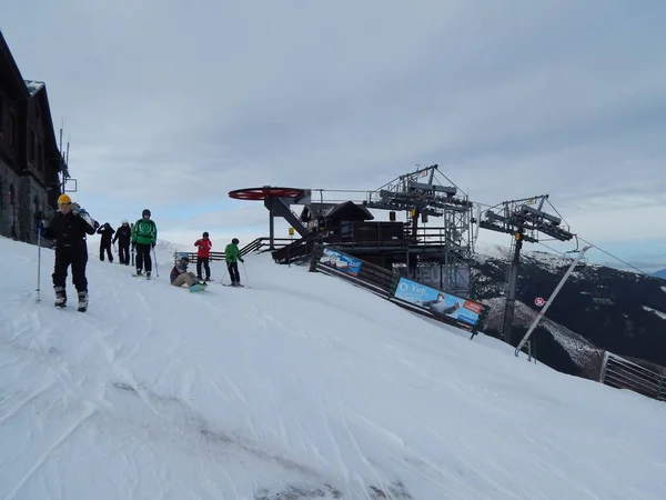 Jasna Slowakije Januari 2014 Ski Oord Mensen — Stockfoto