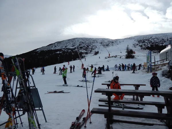 Jasna Slowakije Januari 2014 Ski Oord Mensen — Stockfoto