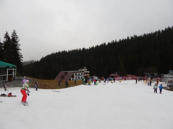 Jasna Eslovaquia Enero 2014 Estación Esquí Personas — Foto de Stock