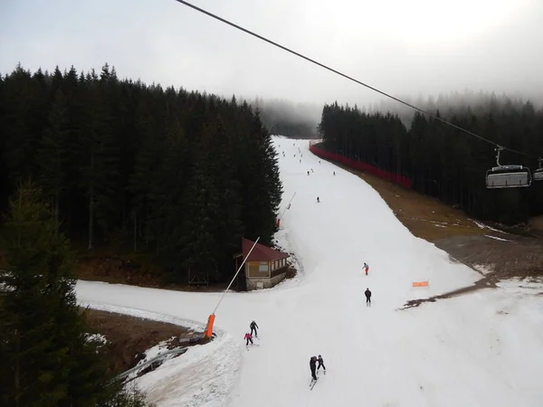 Jasna Slovakya Ocak 2014 Kayak Merkezi Insanlar — Stok fotoğraf
