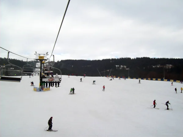 Zakopane Polen Januari 2012 Ski Resort Och Personer — Stockfoto