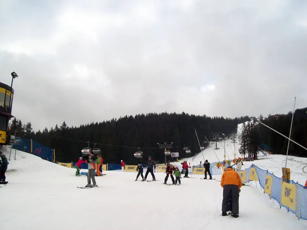 Zakopane Polónia Janeiro 2012 Estância Esqui Pessoas — Fotografia de Stock