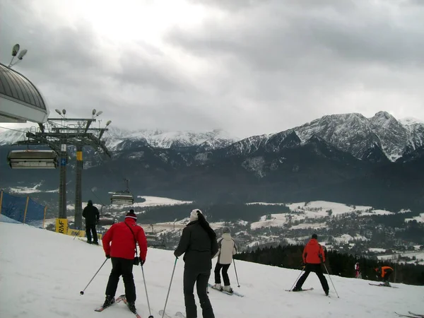 Zakopane Polen Januari 2012 Ski Resort Och Personer — Stockfoto