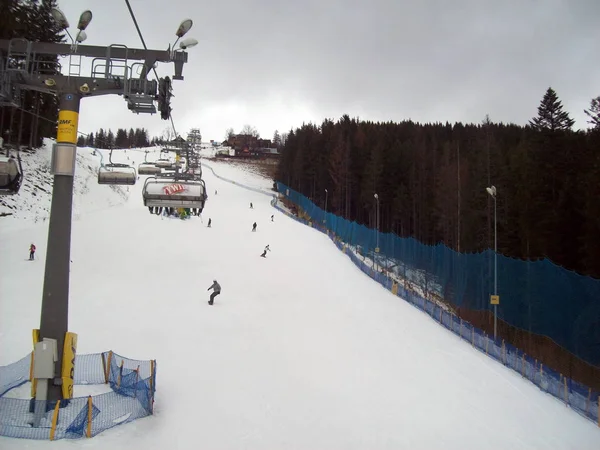 Zakopane Polen Januar 2012 Skigebiet Und Menschen — Stockfoto