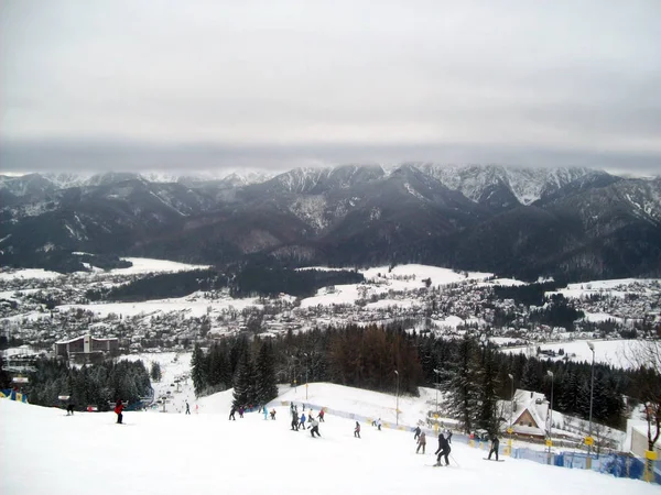 Zakopane Polen Januari 2012 Ski Resort Och Personer — Stockfoto