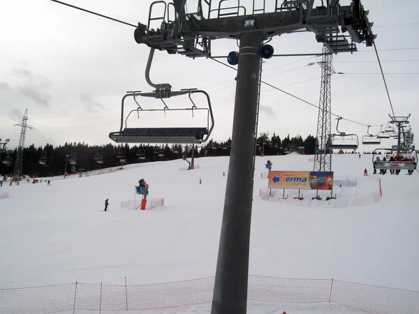 Bialka Tatranska Polen Januari 2012 Ski Resort Och Personer — Stockfoto