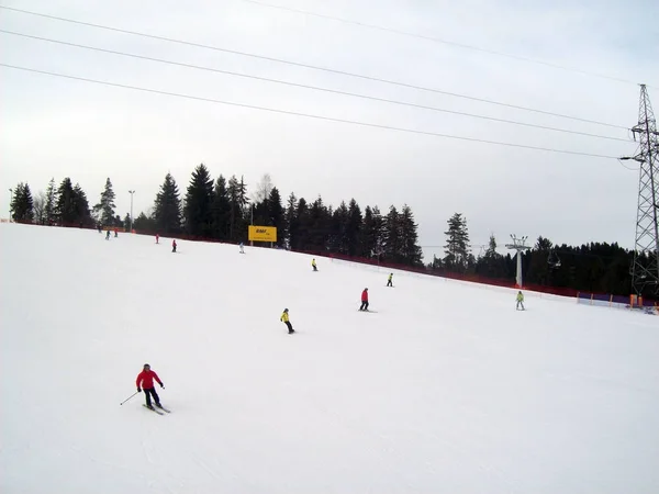 Bialka Tatranska Polen Januari 2012 Ski Resort Och Personer — Stockfoto