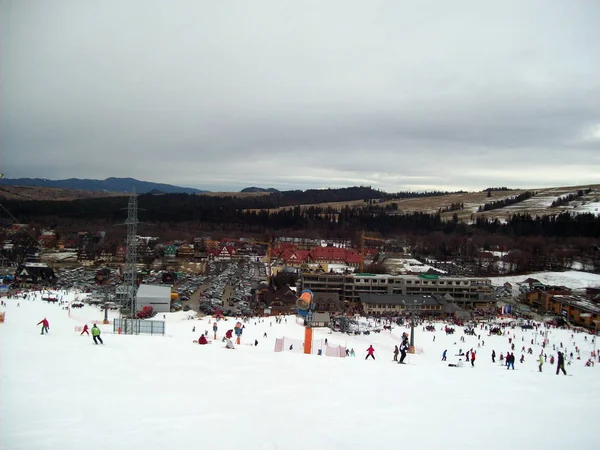 Bialka Tatranska Poland January 2012 Ski Resort People — Stock Photo, Image