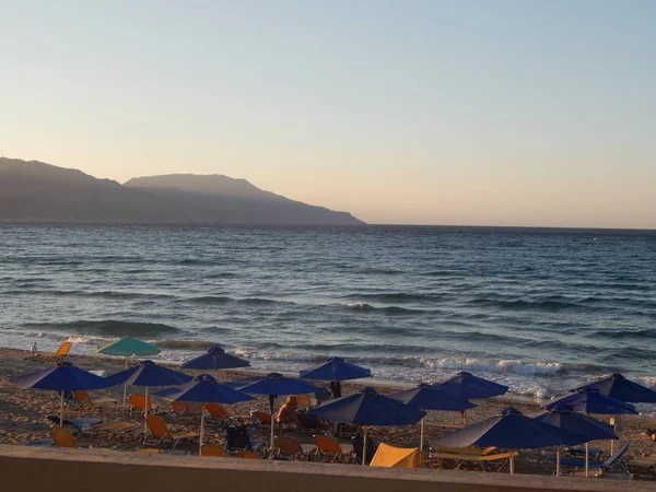 Kavros Crete Greece Августа 2014 Года Люди Пляжах — стоковое фото
