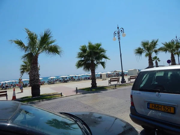 Larnaca Chipre Julho 2015 Pessoas Nas Ruas — Fotografia de Stock