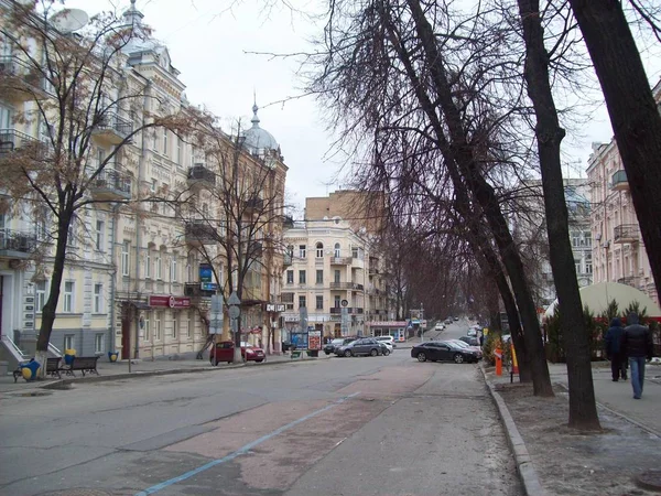 Kiev Oekraïne Februari 2007 Mensen Auto Straat — Stockfoto
