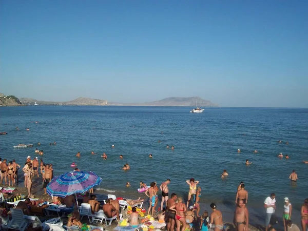 Sudak Crimea July 2010 People Streets — Stock Photo, Image