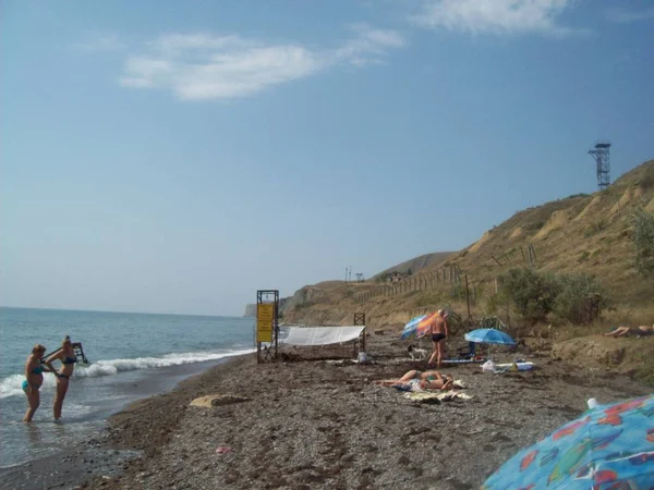 Sudak Krim Juli 2010 Menschen Auf Den Straßen — Stockfoto