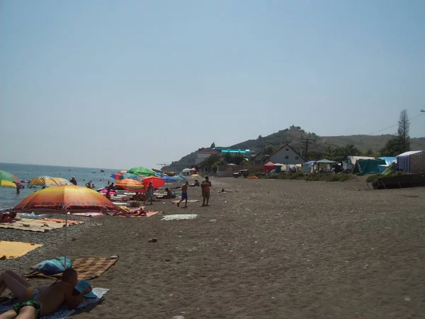 Sudak Crimea Juillet 2010 Les Gens Dans Rue — Photo