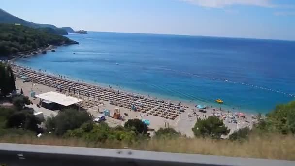 Petrovac Montenegro September 2014 Människor Gatorna — Stockvideo