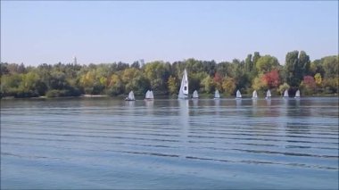 Rusanivka, Kiev, Ukrayna - 15 Temmuz 2018: Doğa ve sokaktaki insanlara