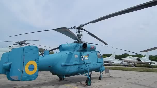 Kiev Ucrania Junio 2018 Museo Aviación Aviones Civiles Militares Helicópteros — Vídeos de Stock