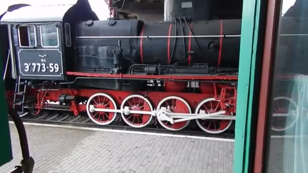 Kiev Ukrayna Temmuz 2018 Demiryolu Lokomotif Vagonlar Tren Vagon Araçla — Stok video