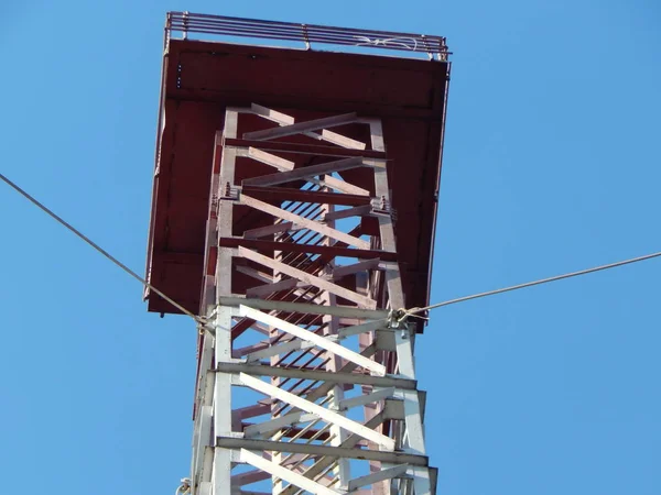 The design of the fire tower of the metal tower — Stock Photo, Image