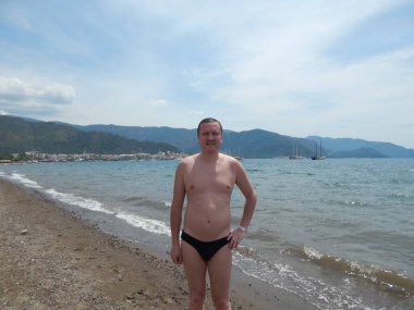 Marmaris, Türkiye - 10 Haziran 2016: Model Oleg Prokopenko n