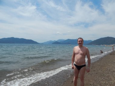 Marmaris, Türkiye - 10 Haziran 2016: Model Oleg Prokopenko n