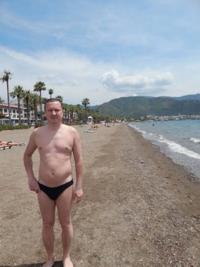 Marmaris, Türkiye - 10 Haziran 2016: Model Oleg Prokopenko n