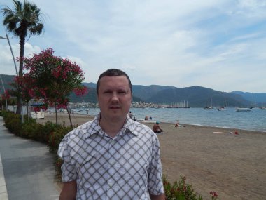 Marmaris, Türkiye - 10 Haziran 2016: Model Oleg Prokopenko n