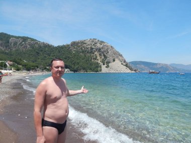 Marmaris, Türkiye - 10 Haziran 2016: Model Oleg Prokopenko n