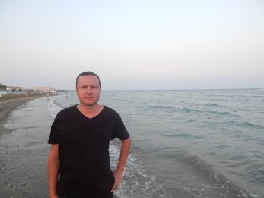 Larnaca, Kıbrıs - 11 Haziran 2016: Model Oleg Prokopenko re