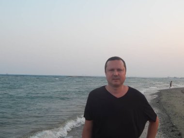 Larnaca, Kıbrıs - 11 Haziran 2016: Model Oleg Prokopenko re