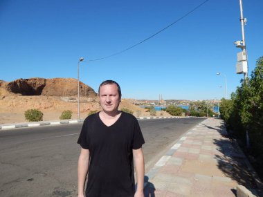 Sharm El Sheikh, Mısır - 17 Ağustos 2014: Oleg Prokopenko res üzerinde