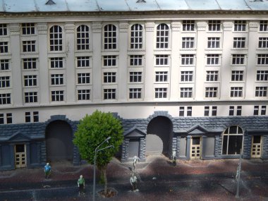 Park Kiev minyatür, Kiev, Ukrayna - 1 Mayıs 2016. Architectur