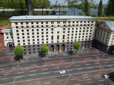 Park Kiev minyatür, Kiev, Ukrayna - 1 Mayıs 2016. Architectur