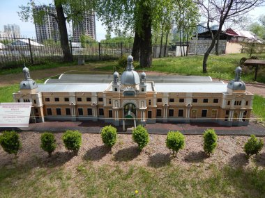 Park Kiev minyatür, Kiev, Ukrayna - 1 Mayıs 2016. Architectur