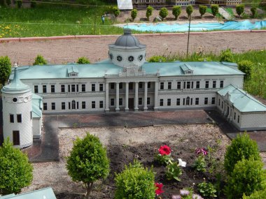 Park Kiev minyatür, Kiev, Ukrayna - 1 Mayıs 2016. Architectur