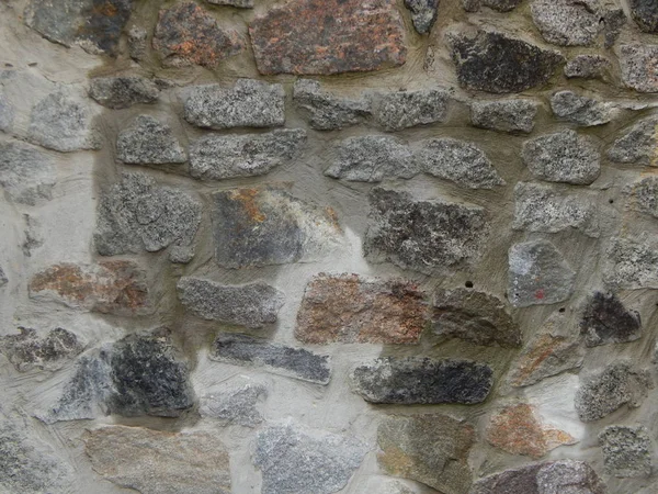 돌과 벽돌을 엮는 면과 벽의 구성 — 스톡 사진