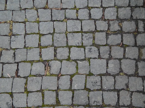 La texture des pavés et des murs de pierre et de brique — Photo