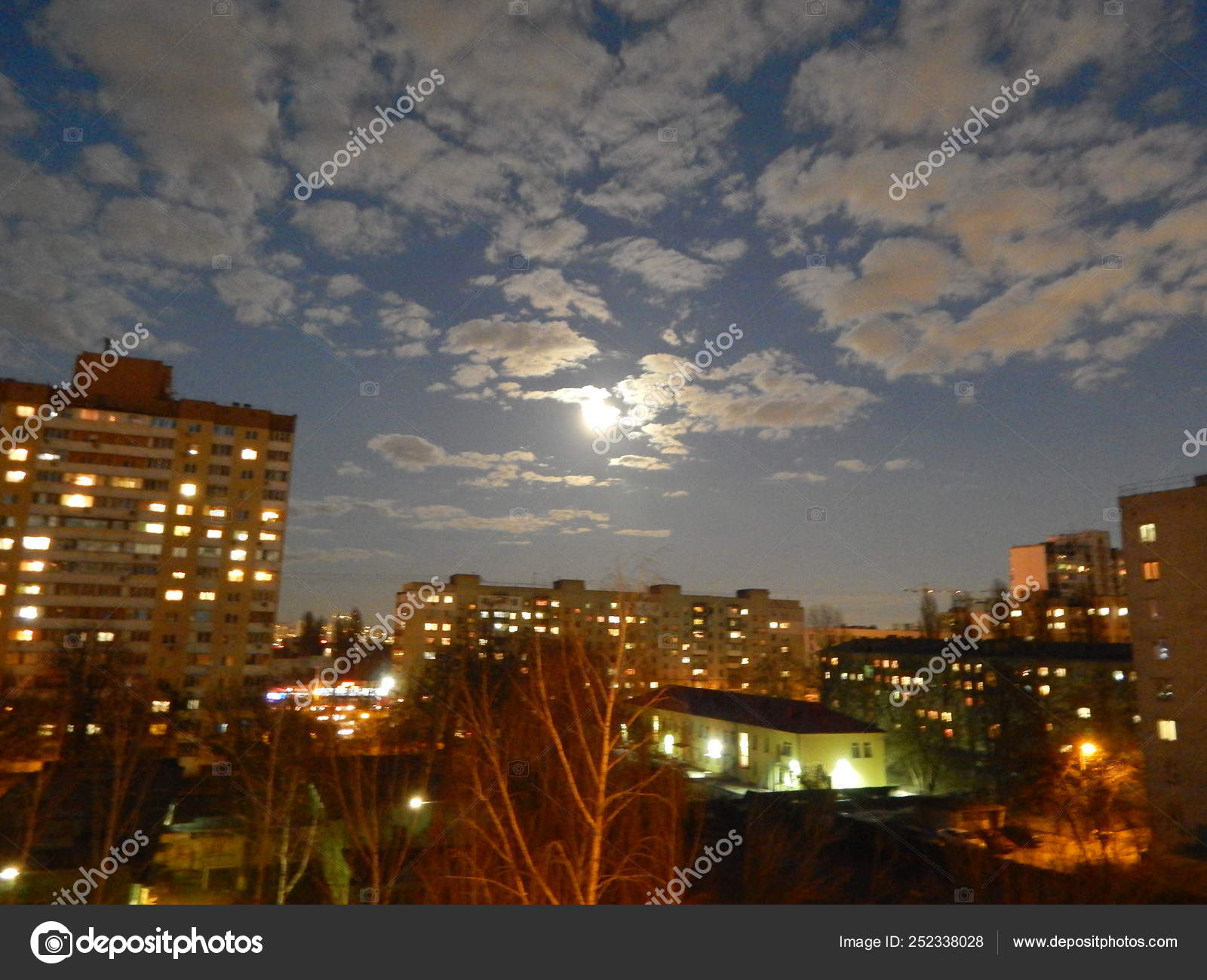 Full Moon Night Landscape Dark Sky Stock Photo C Apxipro Gmail Com 252338028
