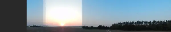 Panorama do campo ao nascer do sol pela manhã — Fotografia de Stock