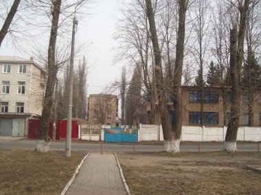 Vyshneve, Ukrayna - 2 Nisan 2011. Şehirde sokaklarda insanlar