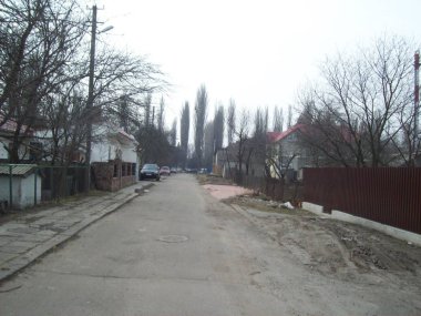 Vyshneve, Ukrayna - 2 Nisan 2011. Şehirde sokaklarda insanlar