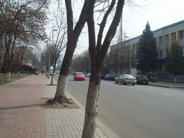 Вишневе, Україна-2 квітня 2011. Люди на вулицях міста — стокове фото