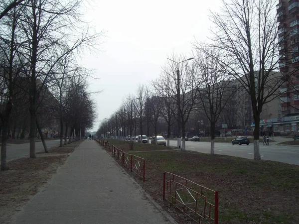 Brovary, Oekraïne-2 april 2011. Mensen op straat in de stad — Stockfoto