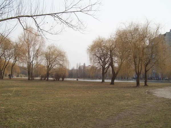 Brovary, Oekraïne-2 april 2011. Mensen op straat in de stad — Stockfoto