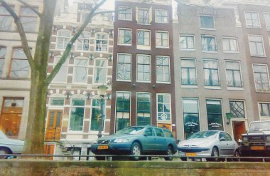 Amsterdam, Hollanda - 25 Aralık 2007: Mimarlık ve peo