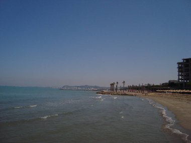 Durres, Arnavutluk - 25 Mayıs 2017: Mimarlık, peyzaj ve natu