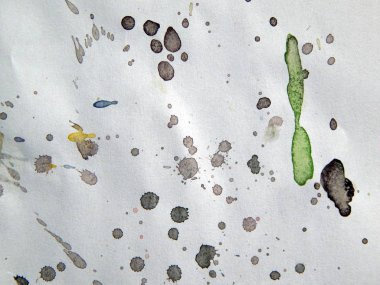 Suluboya çizimler beyaz kağıt arka plan üzerine çizilmiş boyalar